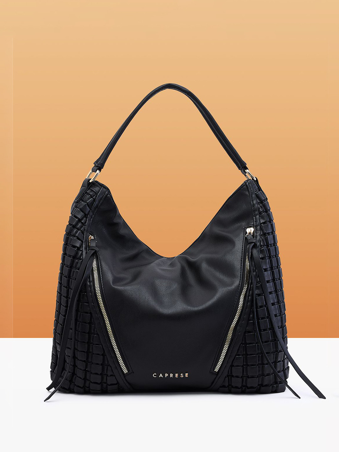 Caprese Havana Women Black Large Hobo Bag