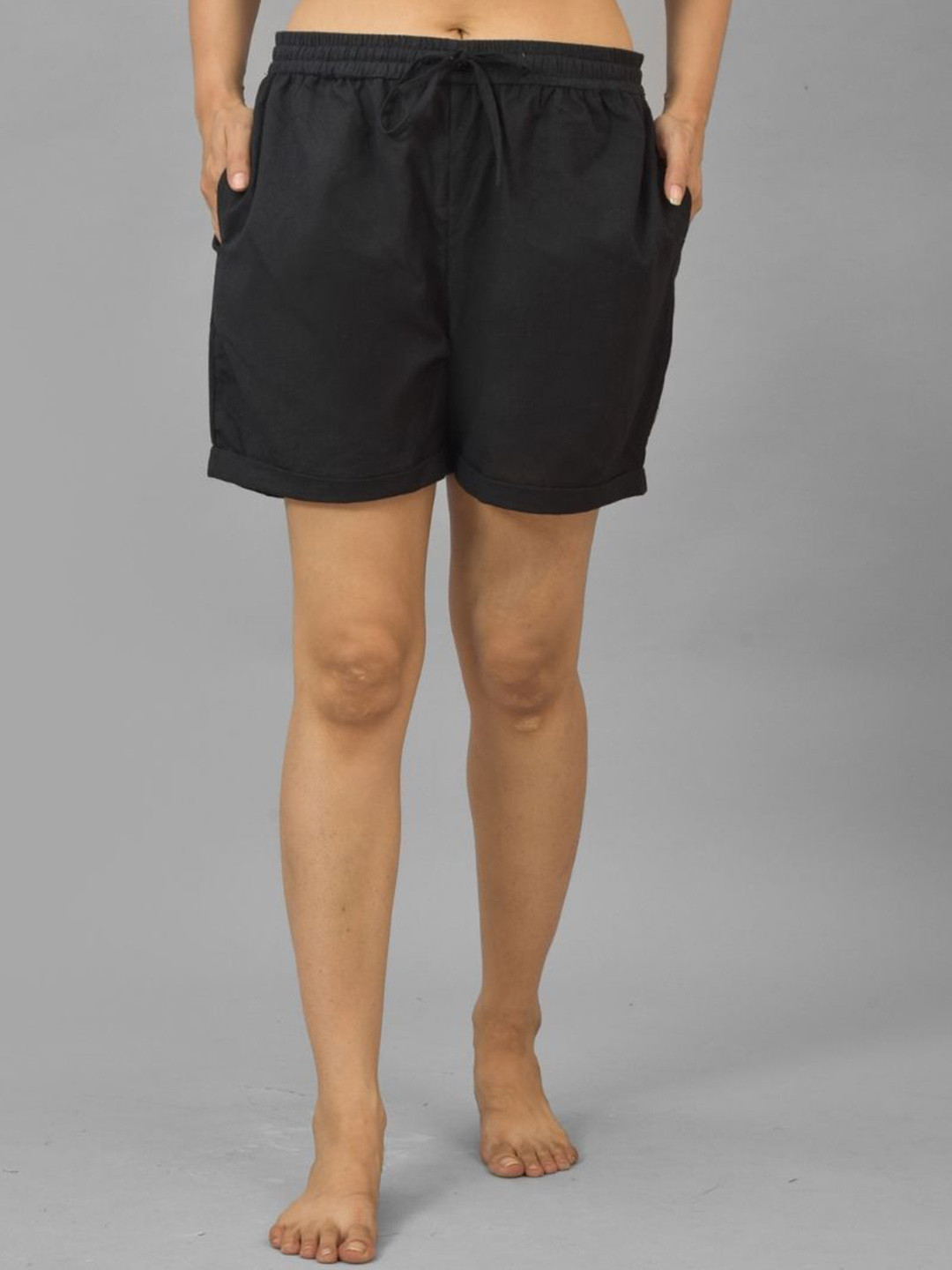 ATARAH Women High-Rise Relaxed Fit Regular Shorts