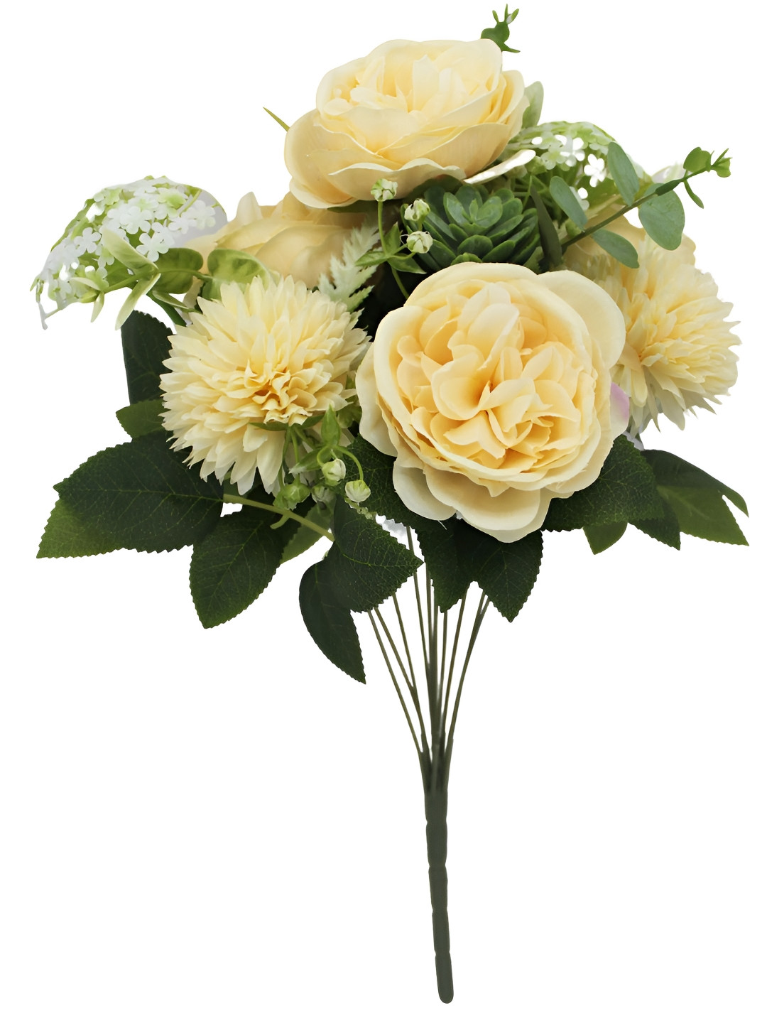 OGI INTERIORS Yellow Chrysanthemum Artificial Flower Bunch