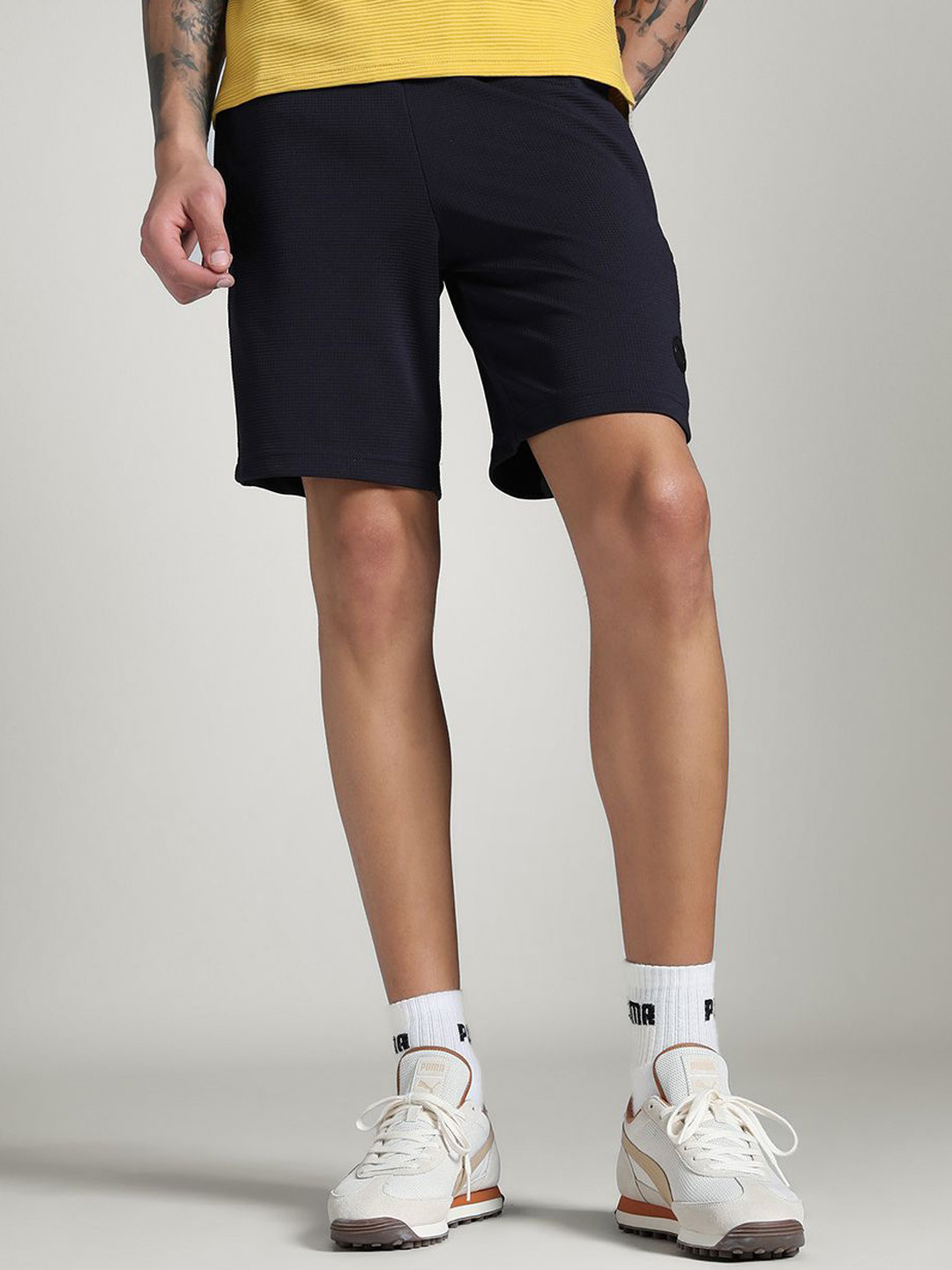 Puma Elevated Ess Men Mid Rise Waffle Shorts