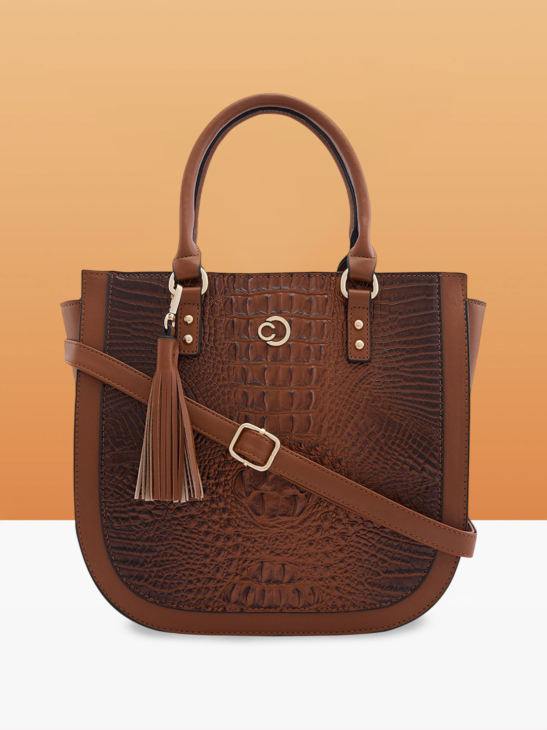 Caprese Felix Women Tan Medium Satchel Bag