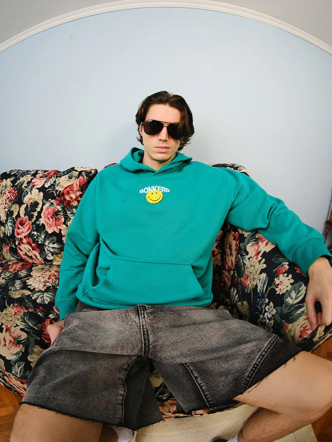 Bonkers Corner Men Smiley Originals Hoodie