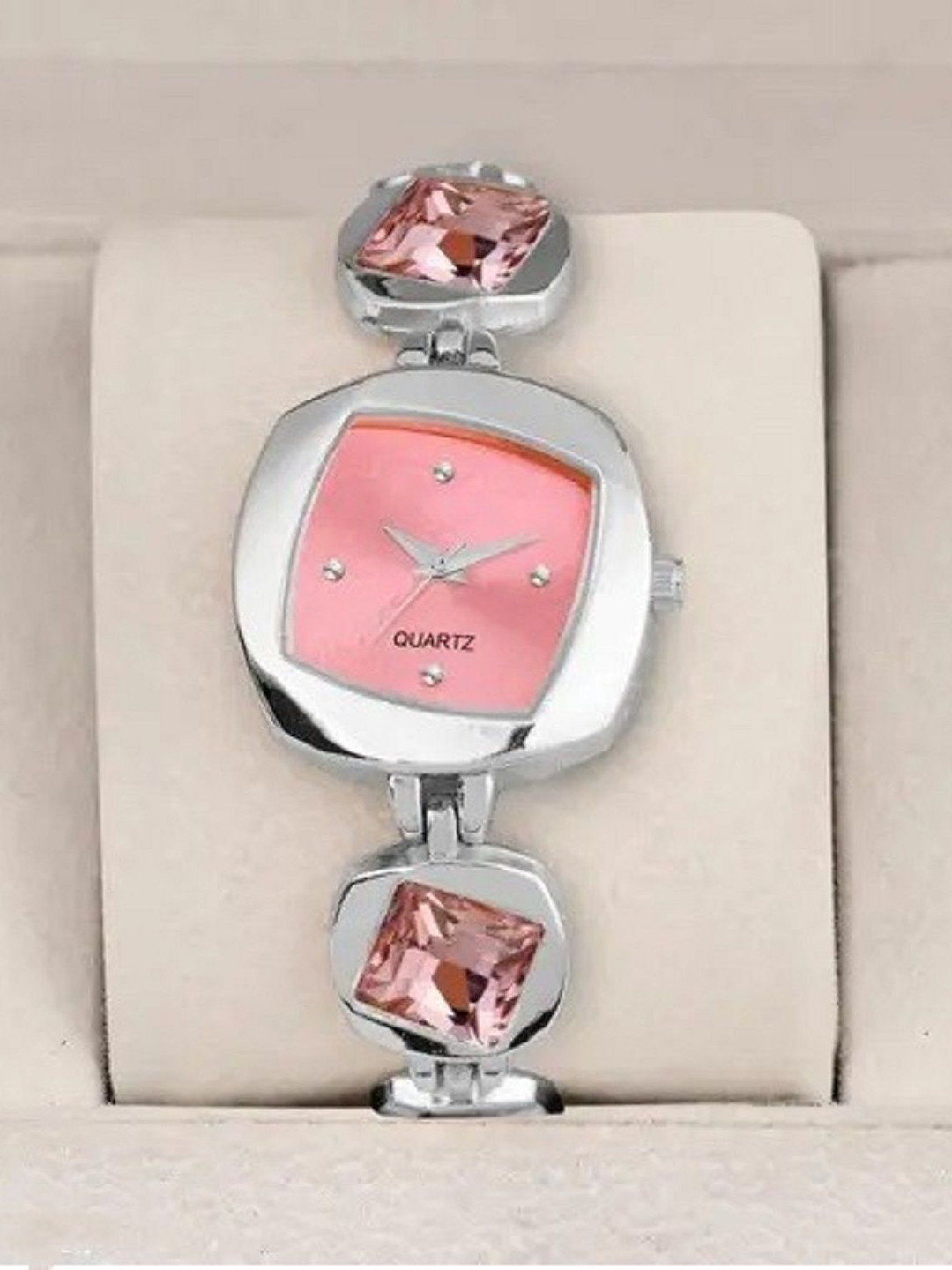 SZN Women Dial & Reset Time Wrap Around Straps Analogue Watch Pink Pari