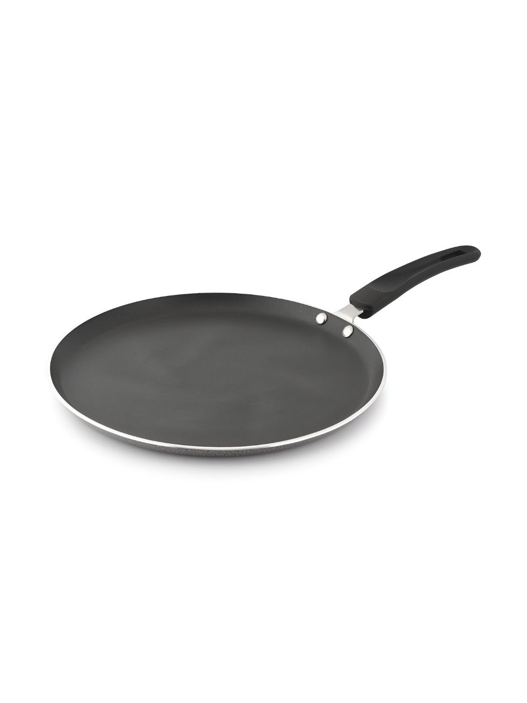 Fackelmann Black Nonstick Gas and Induction Compatible Easy Grip Aluminium Flat Tawa