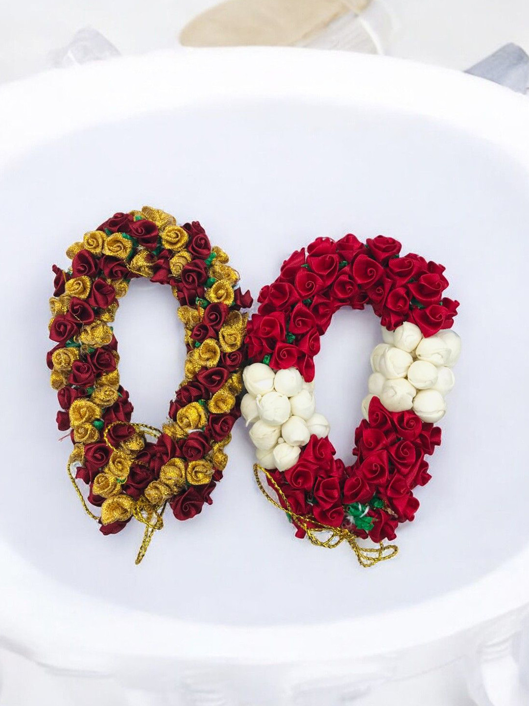 GADINFASHION Women Set of 2 Artificial Flower Gajra
