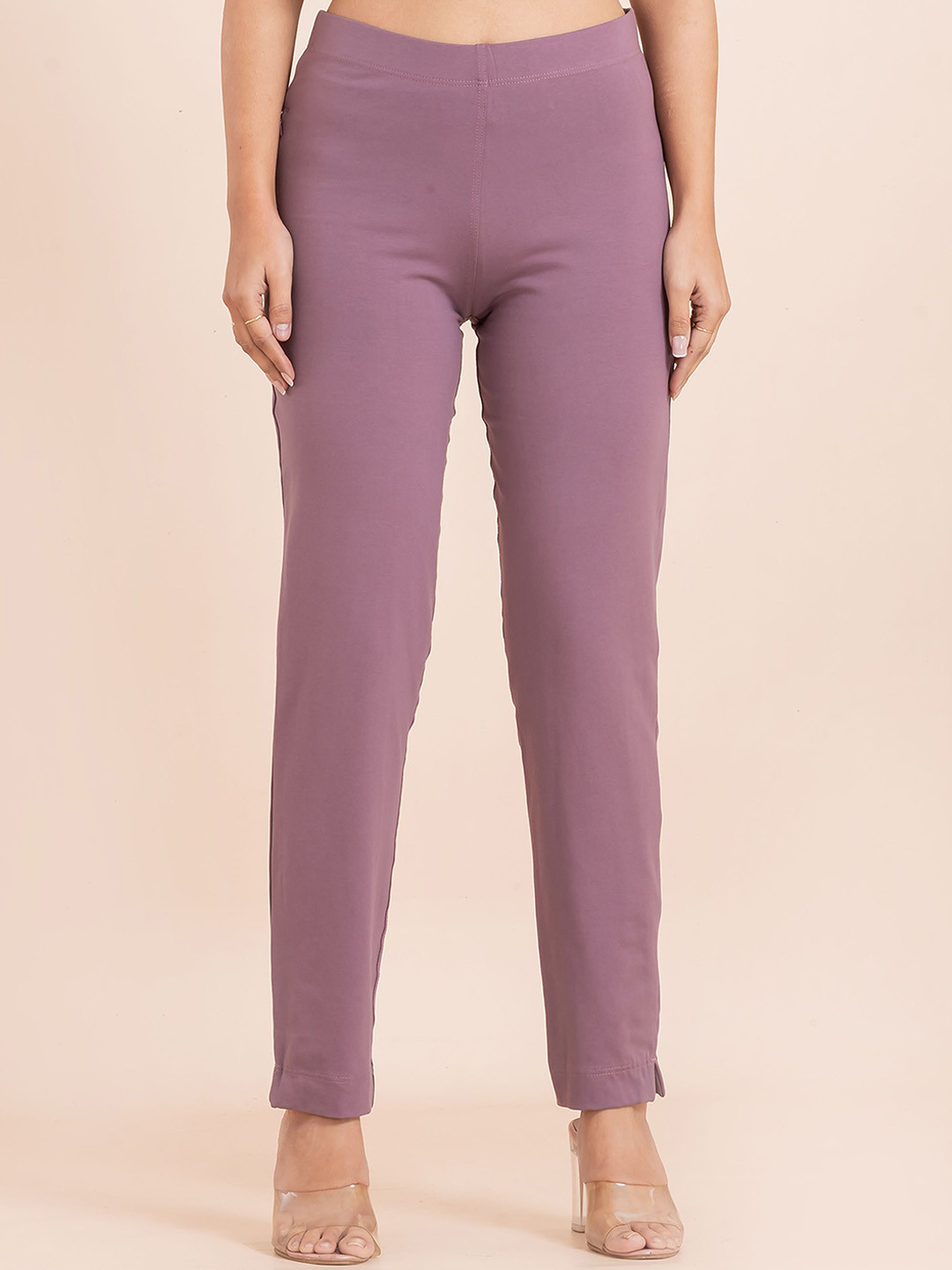 Ruby Women Smart Straight Fit Easy Wash Trousers