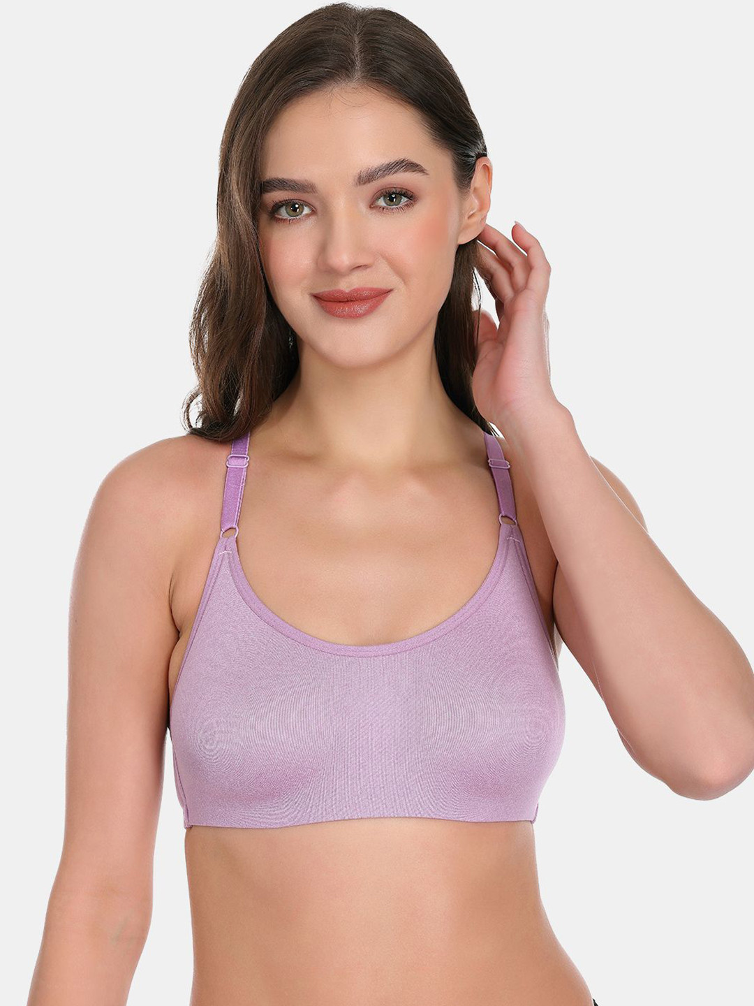SKDREAMS Full Coverage Wireless Non Padded Sports Bra
