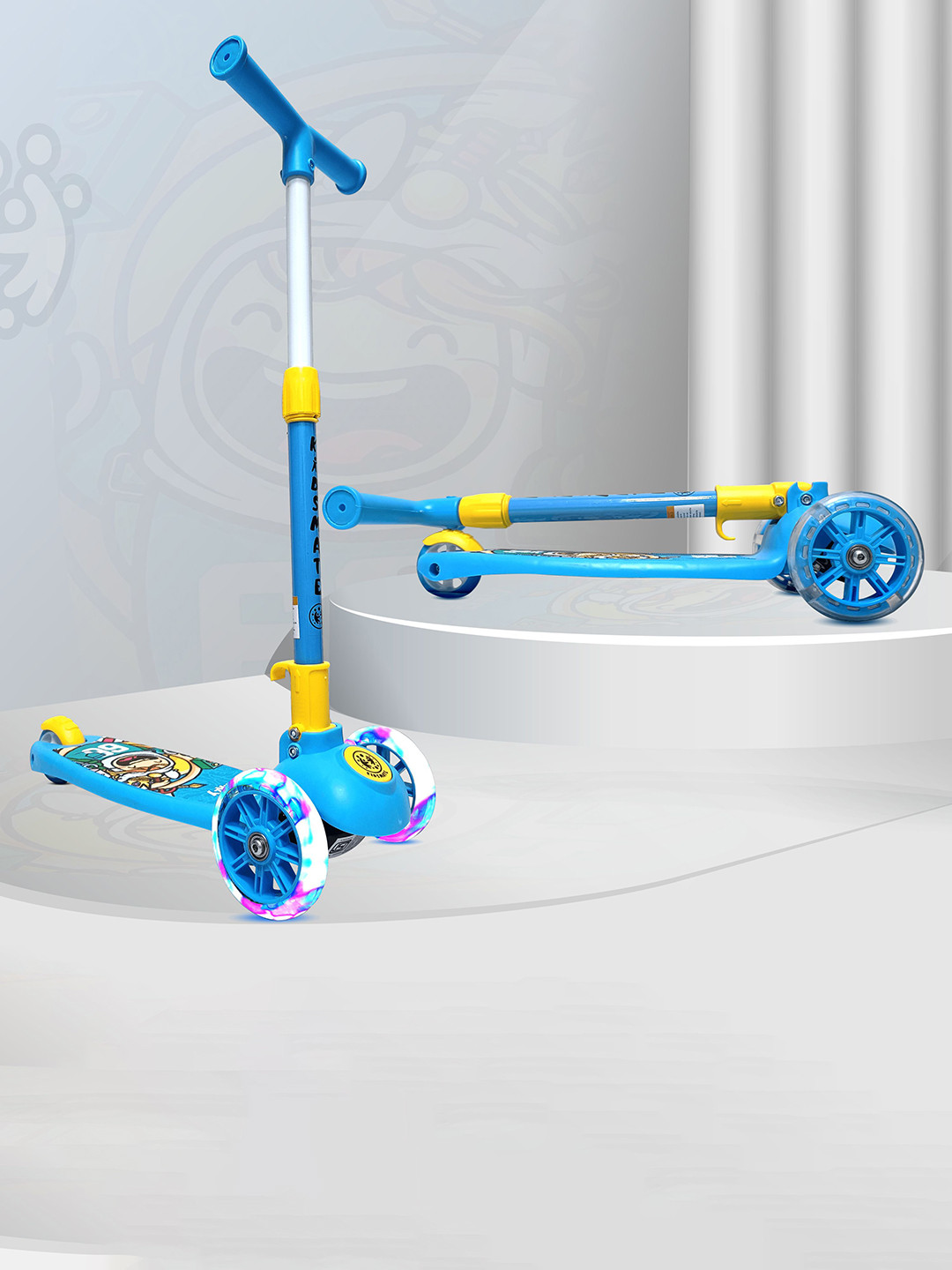 KIDSMATE Kids Foldable Height Speedy Kick Scooter Vehicle