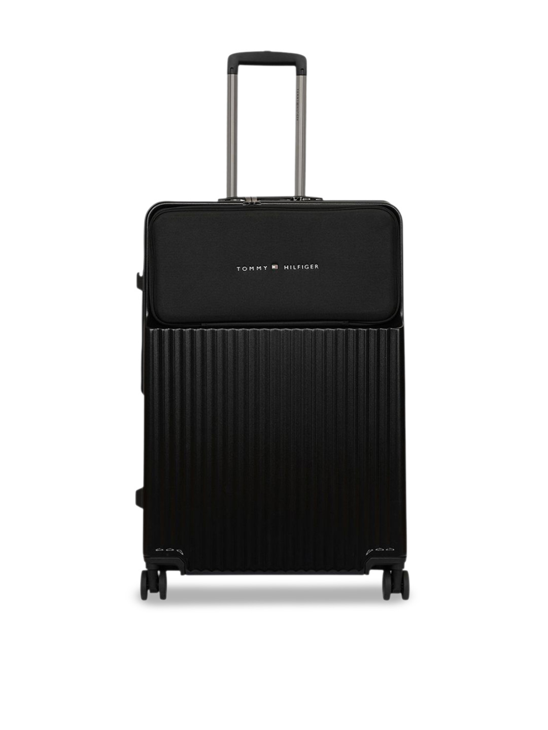 Tommy Hilfiger Unisex Pittsburg Textured Hard-Sided Large Trolley Bag