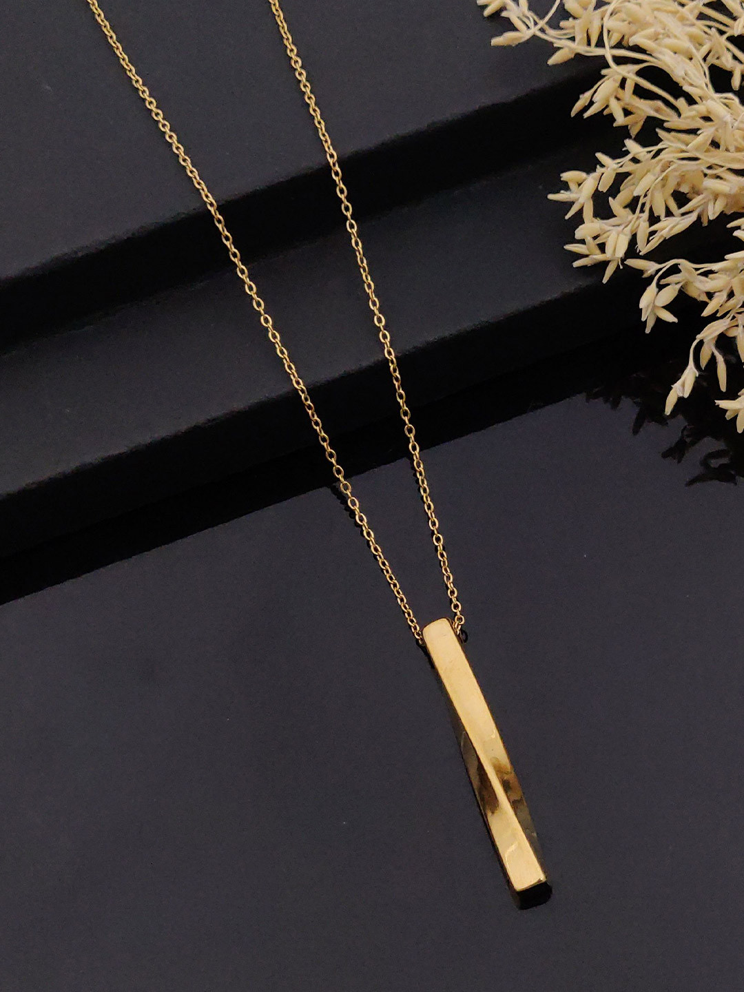 ANJNI CREATION Gold-Plated Waterproof Pendant With Chain