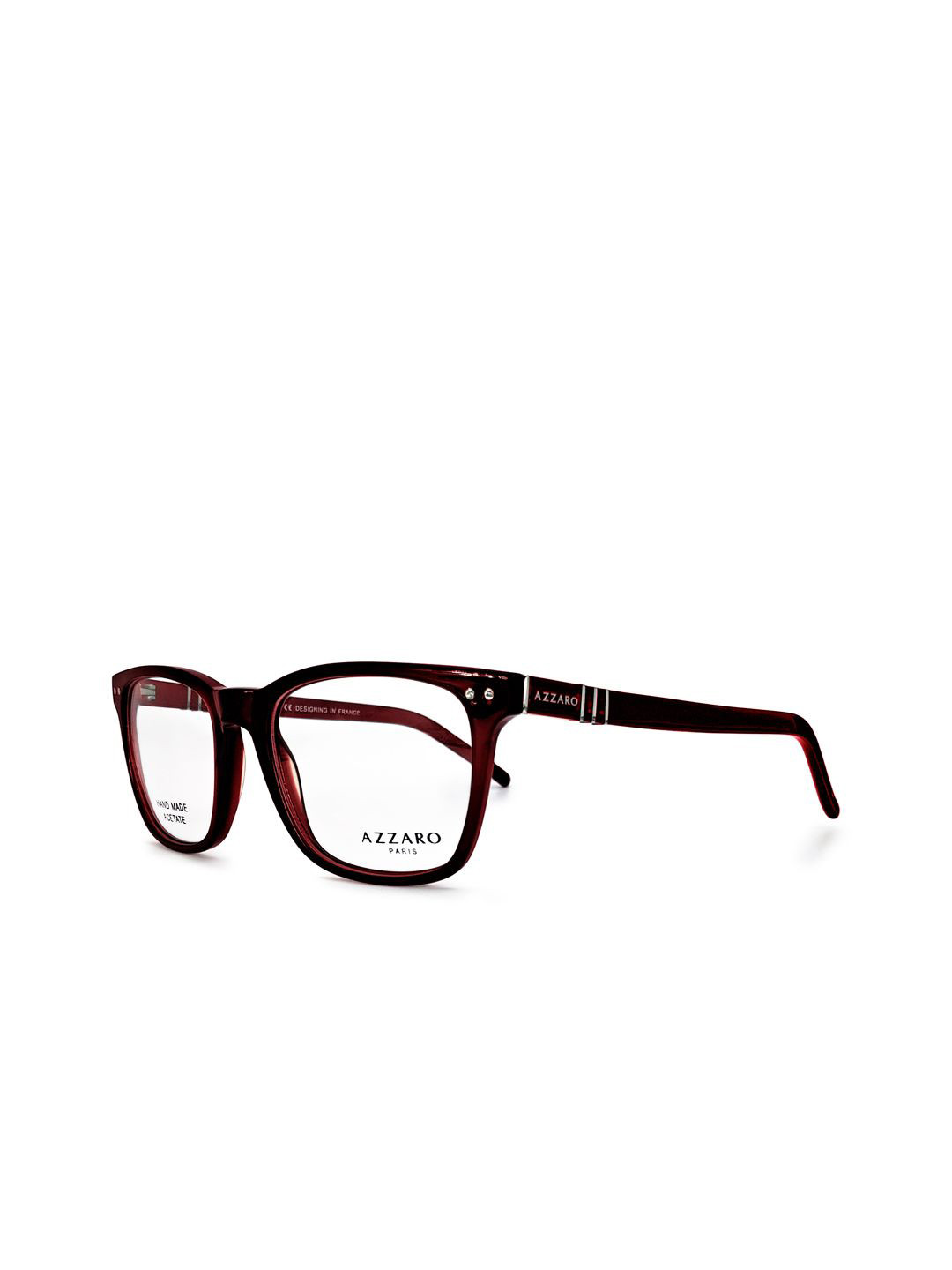 Azzaro Men Full Rim Acetate Square Frames