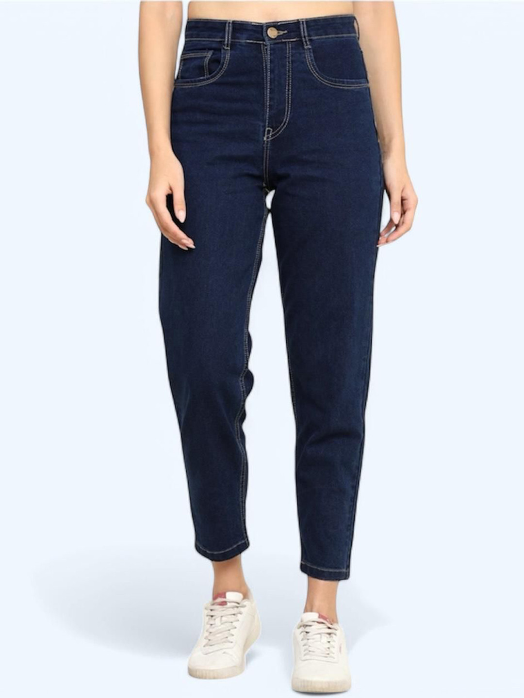 Angelo Women Loose Mom Slim Fit High-Rise Stretchable Jeans