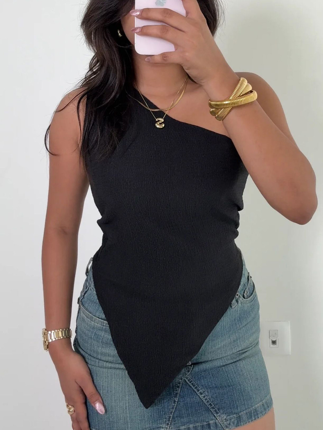 Off Duty India Women One-Shoulder Asymmetrical Top