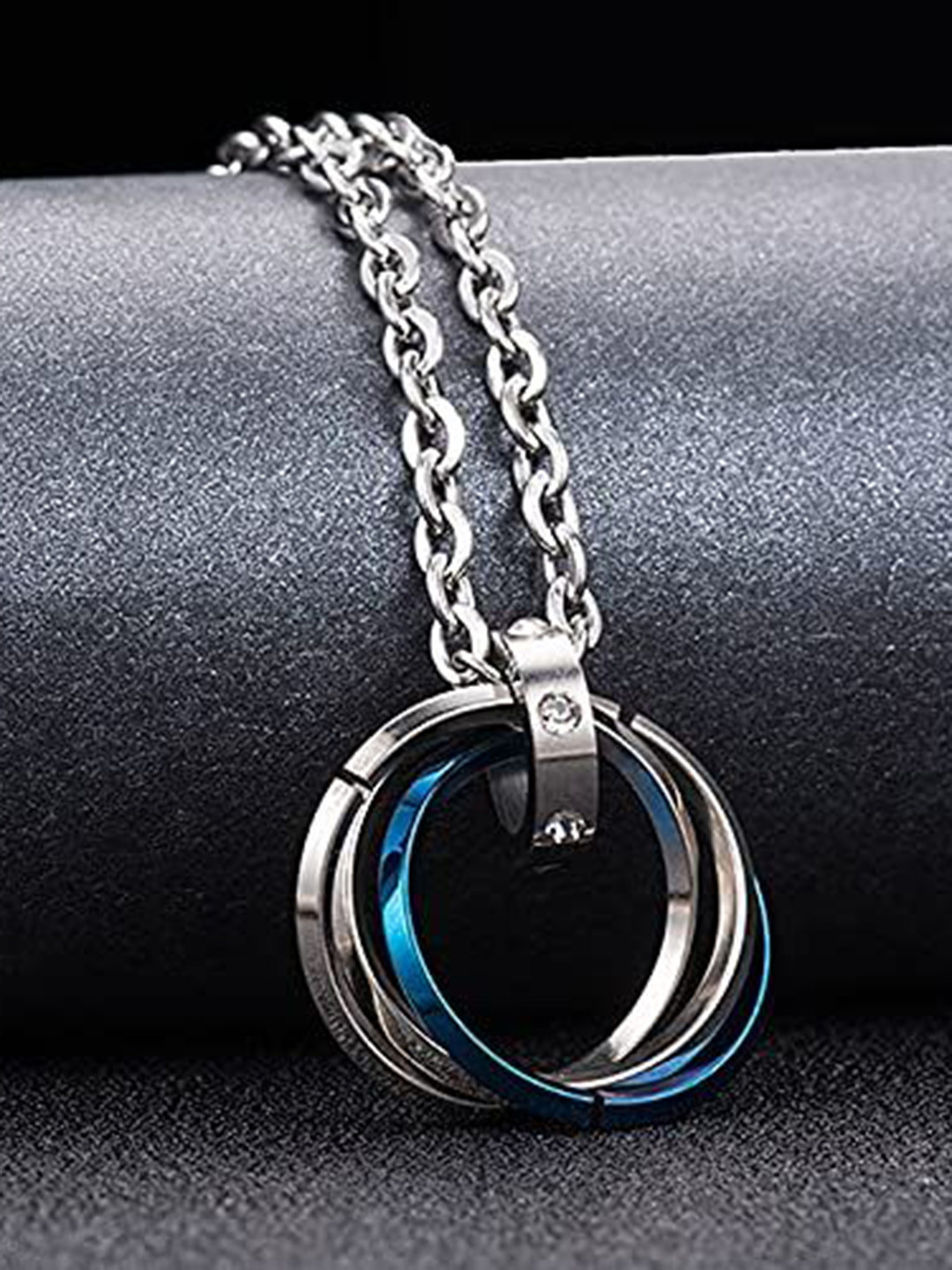 AGARWALPRODUCT Sterling Silver-Plated Licogel Ring Pendant With Chain