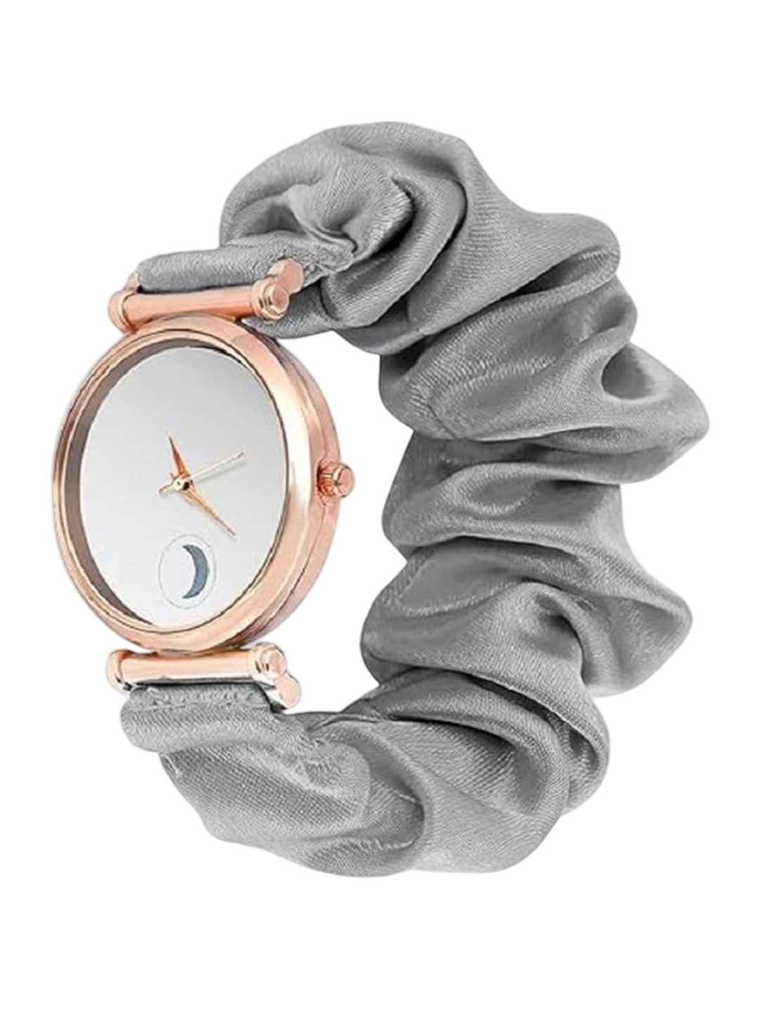 SZN Women Pack of 5 Dial & Scrunchies  Straps Analogue Watch RLX white 5 comboSZN