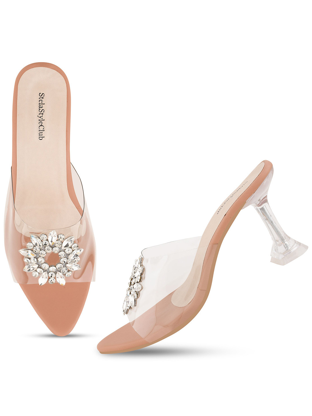 STELASTYLECLUB Women Embellished Open Toe Heels