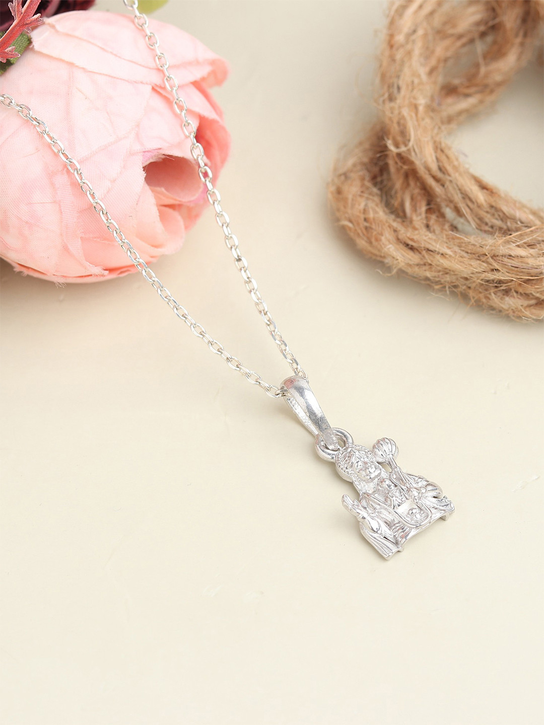 Metronaut 925 Sterling Silver Lord Bajrangbali Ji Pendant