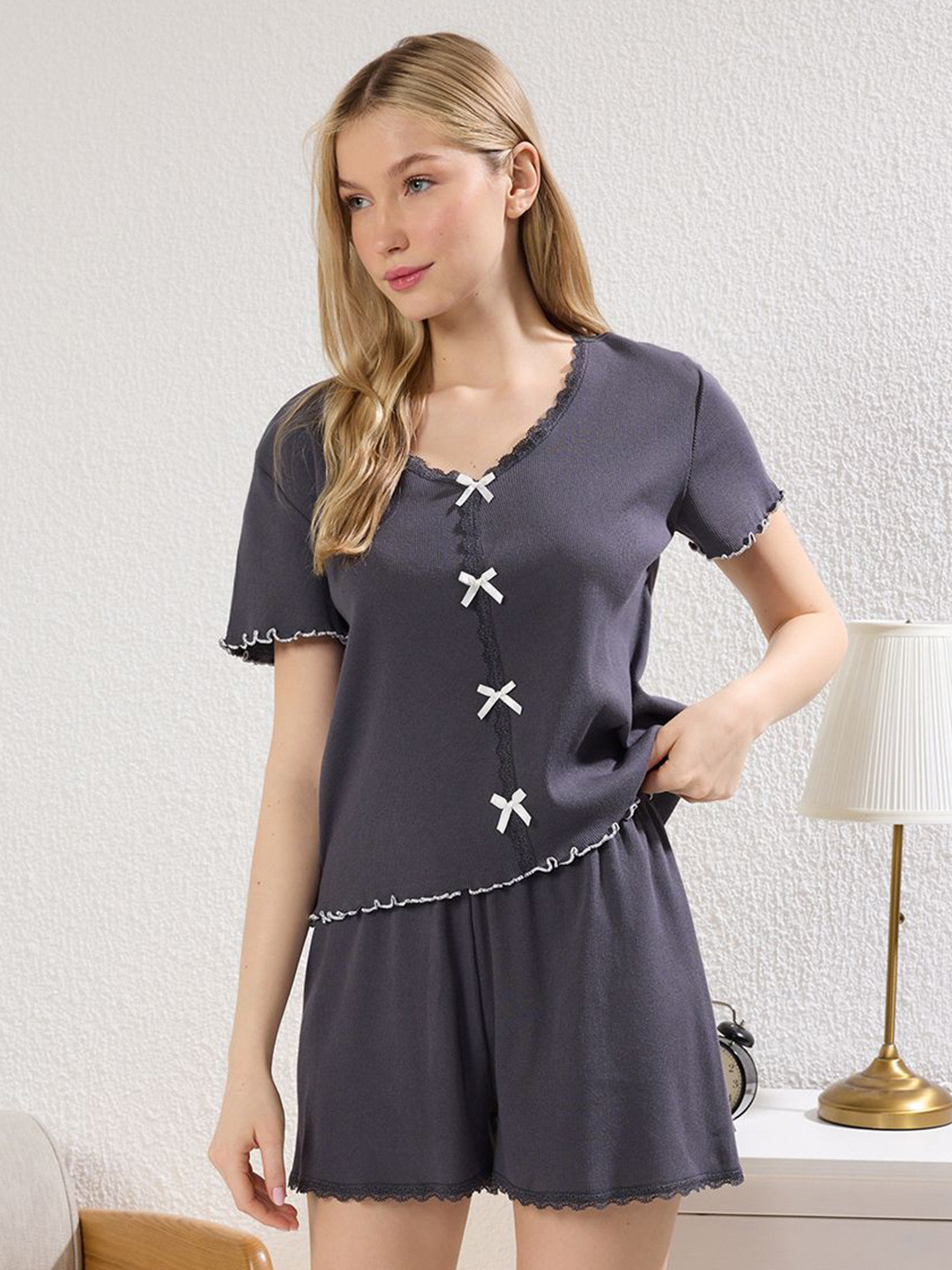 Trendyol Women Top & Shrots Night suit