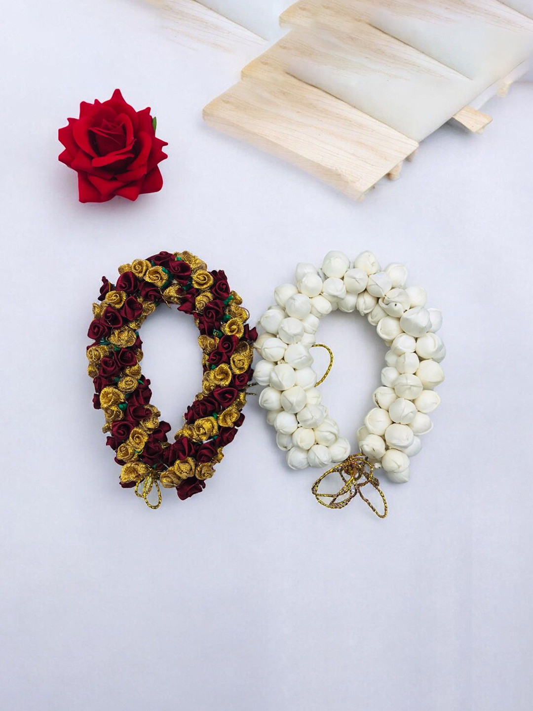 GADINFASHION Women Pack Of  2 Hair Accessory Set Of Flower Gajra