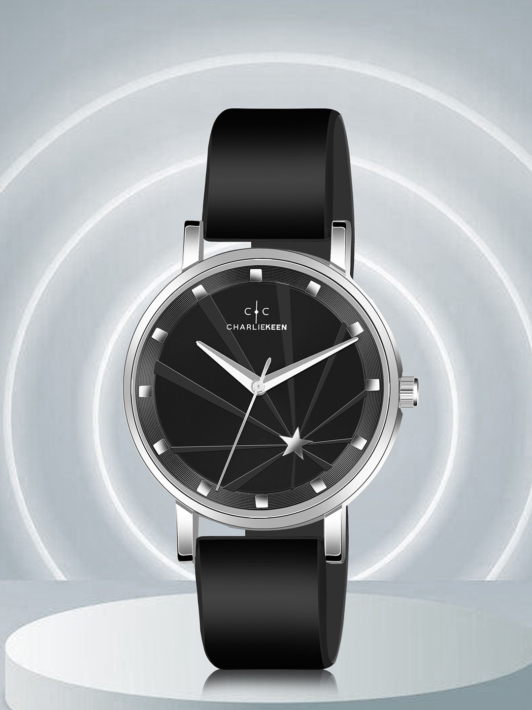 CHARLIEKEEN Women Brass Dial Analogue Watch CC-LR005-BLK-BLK