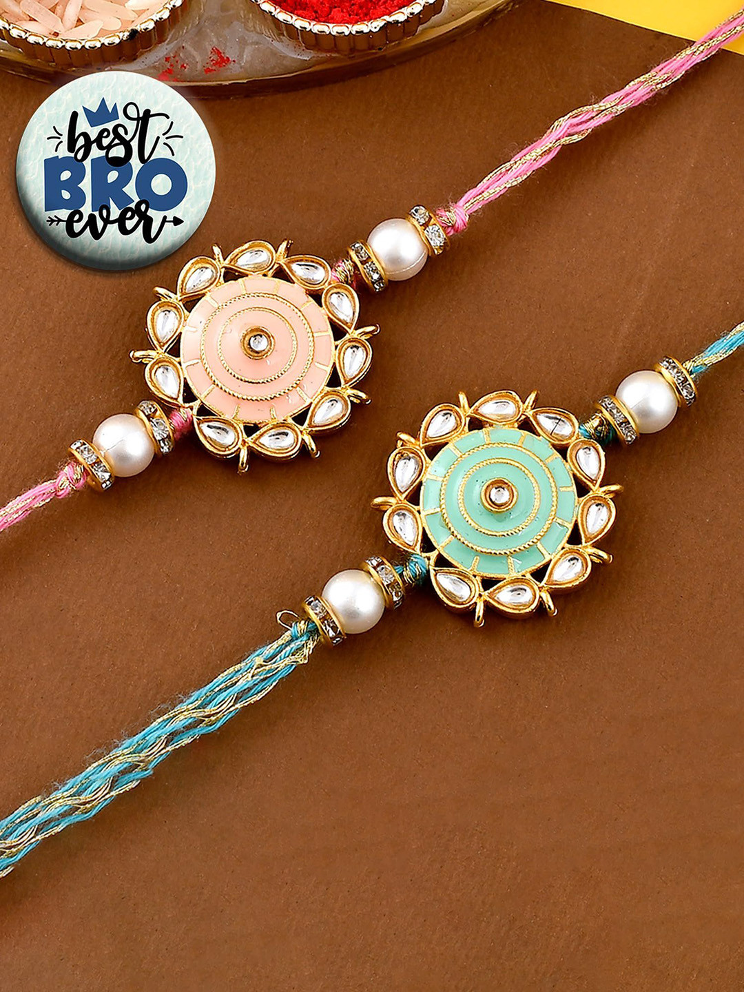 Ascension 2-Pcs Rakhi With Fridge Magnet & Roli Tilak