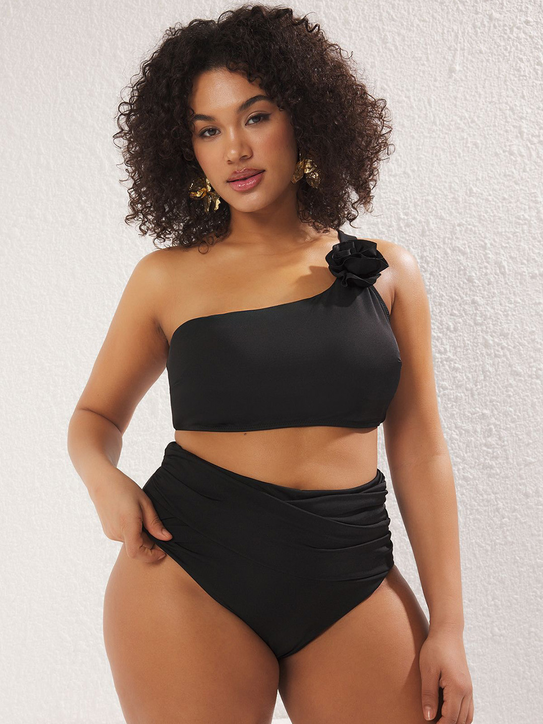 Trendyol Solid One Shoulder Swim Bikini Bra