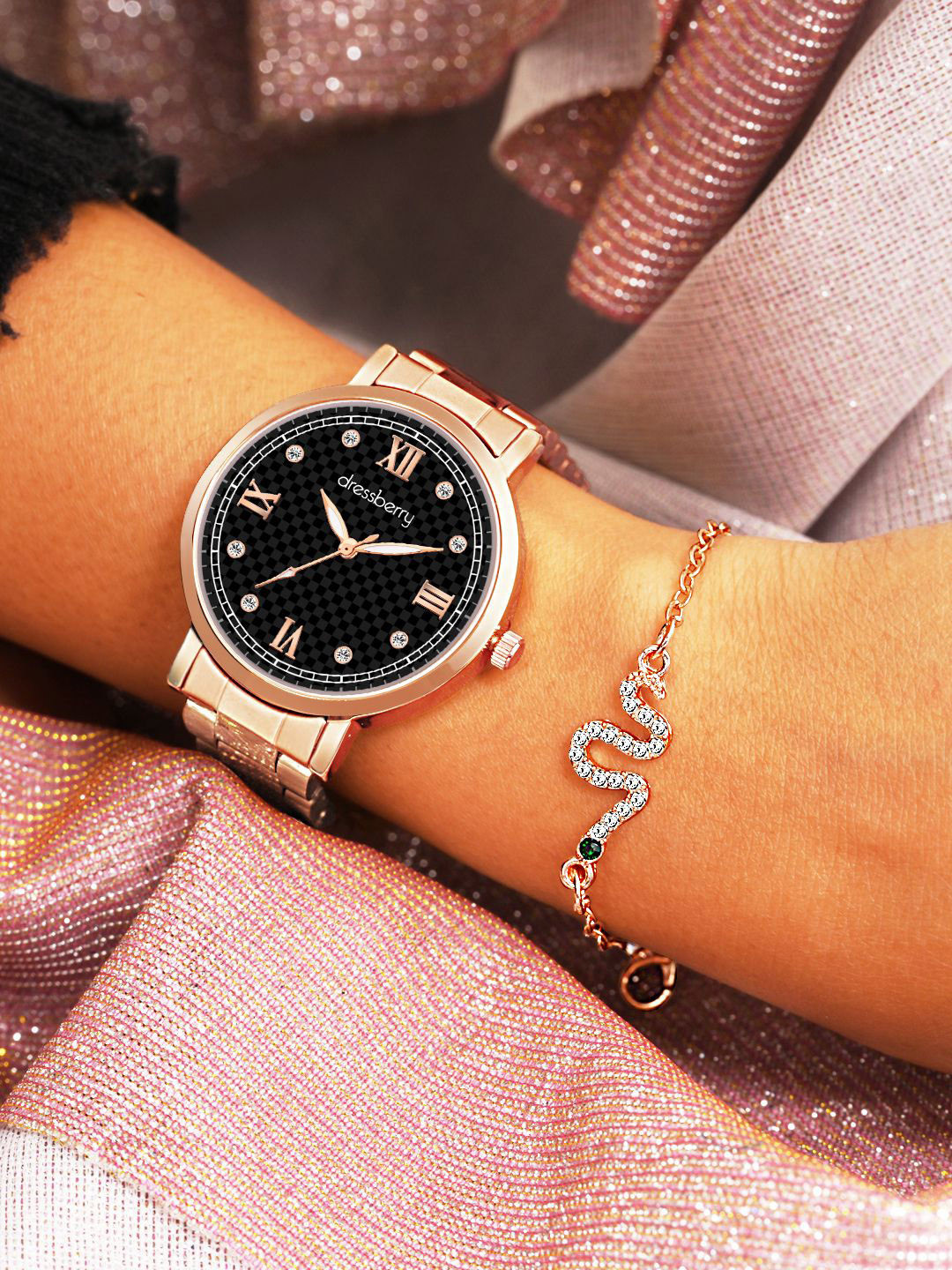 Dressberry Women Watches & Bracelet Gift Set