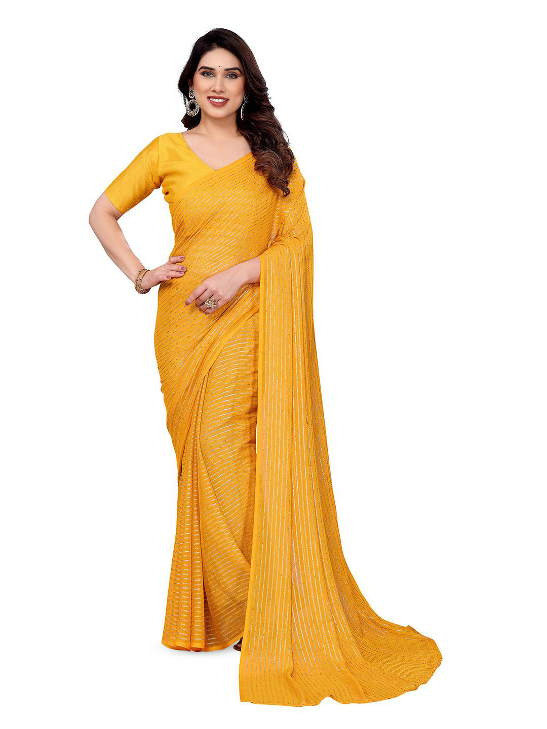 Moda Rapido Natu Zari Striped Saree