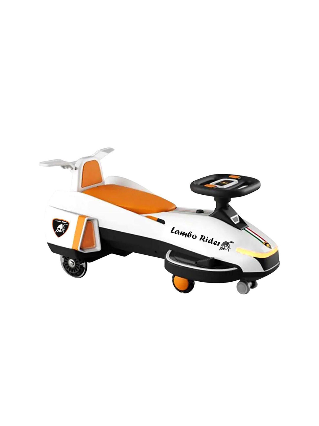 KIDSMATE Kids Lambo Rider 2-in-1 Electric & Manual Swing Car