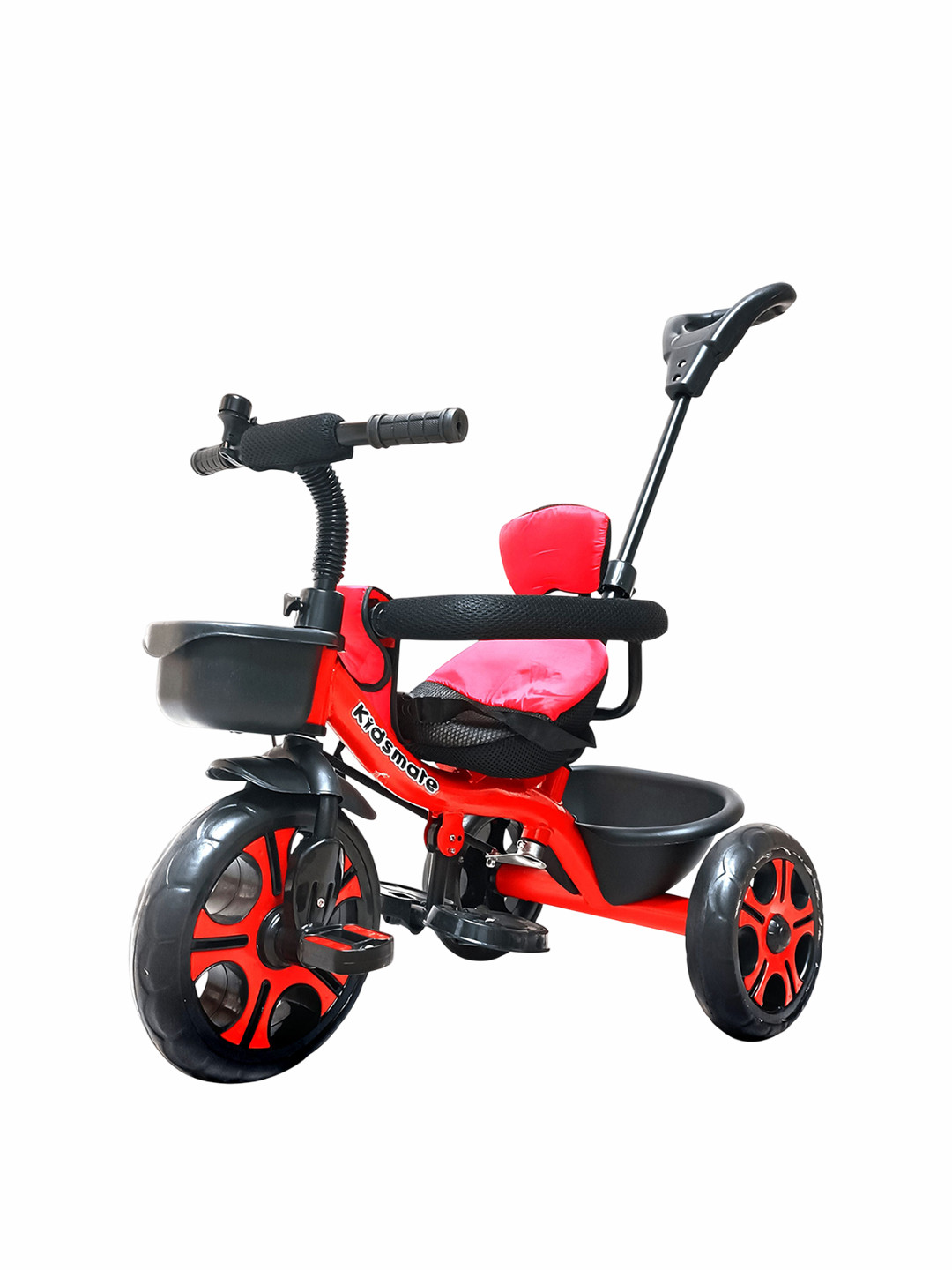 KIDSMATE Kids Tricycle With Safety Guard Rail Parental Control & Seat Belt