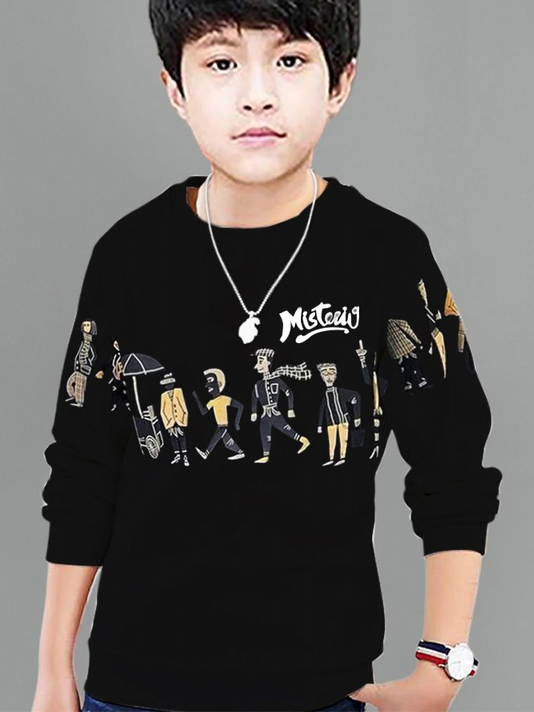 MYEONN Boys Graphic Printed Round Neck Cotton T-shirt