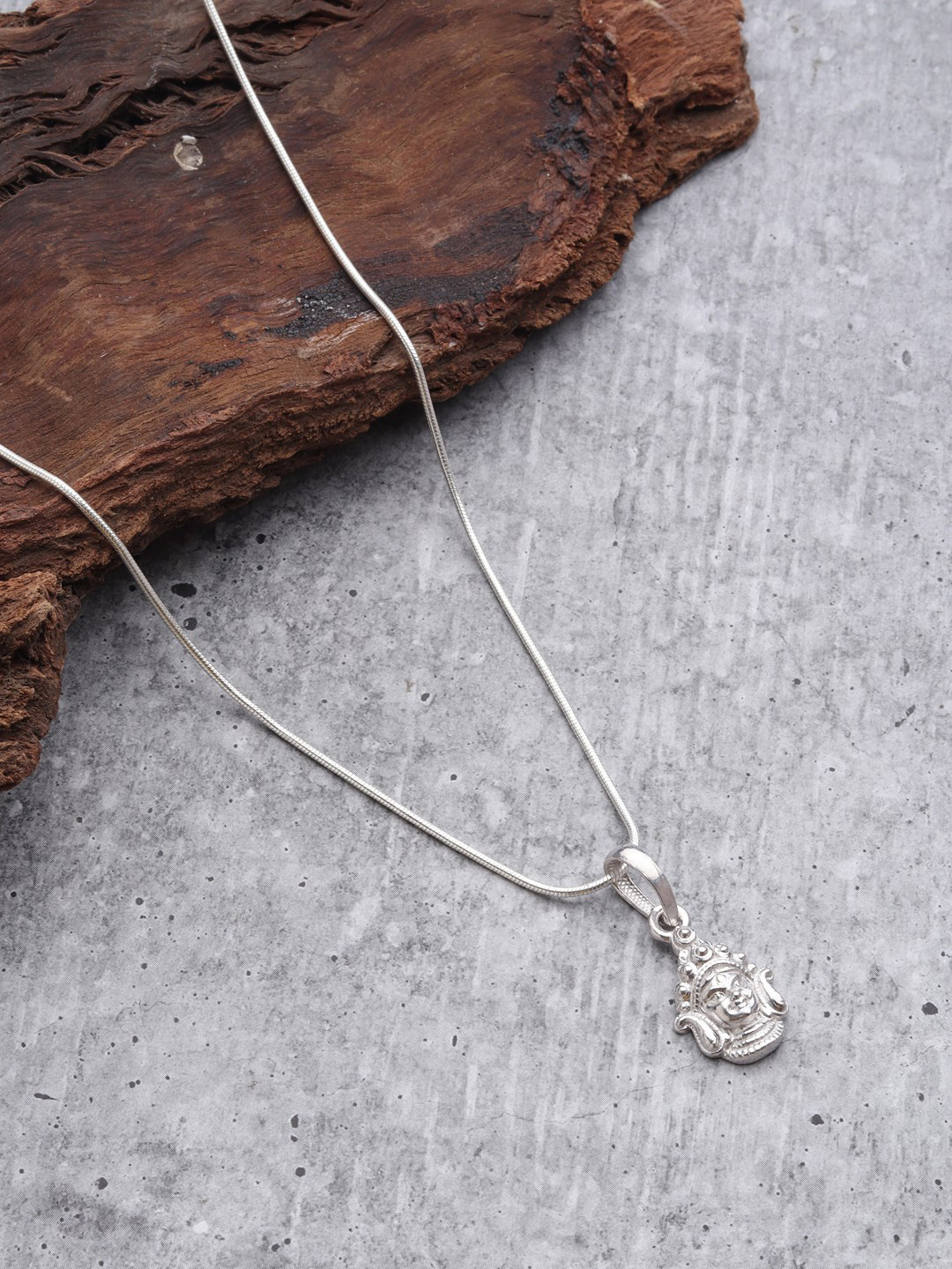 Metronaut Durga Maa Face Pendent With Chain