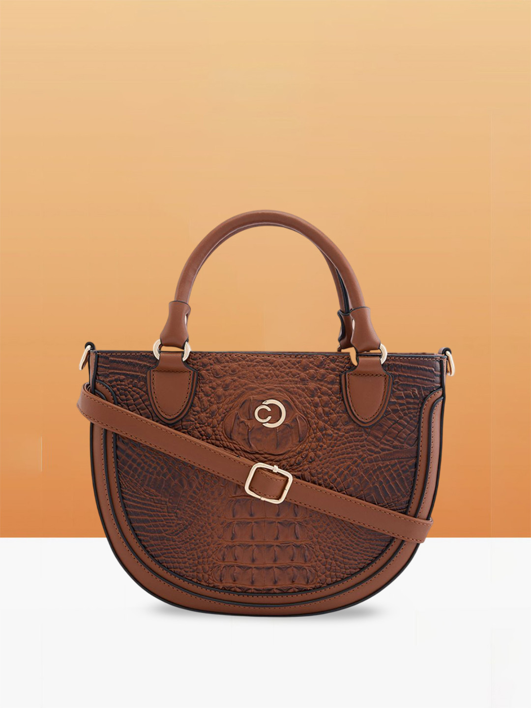 Caprese Felix Women Tan Small Satchel Bag