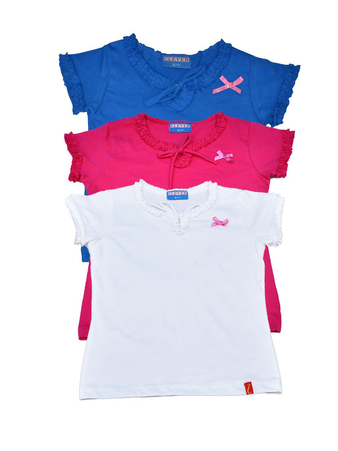 CLEVER Kids-Girls Short Sleeve Cotton Top