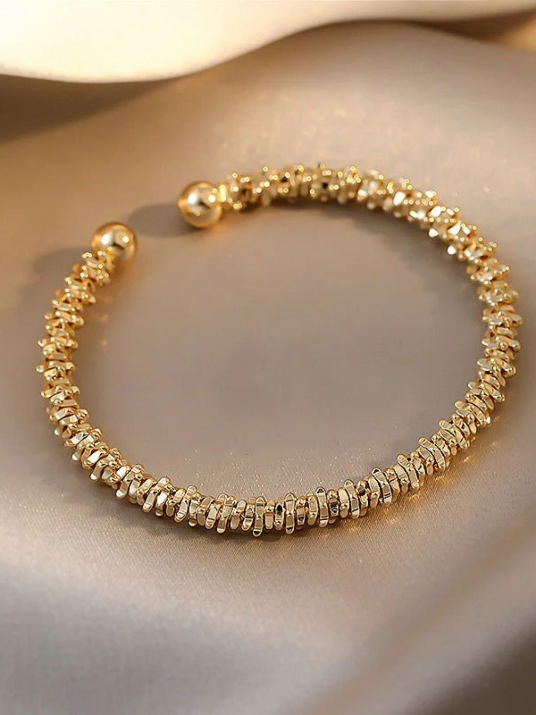 FAB COUTURE Gold-Plated Dazzling Charmer Cuff Bracelet