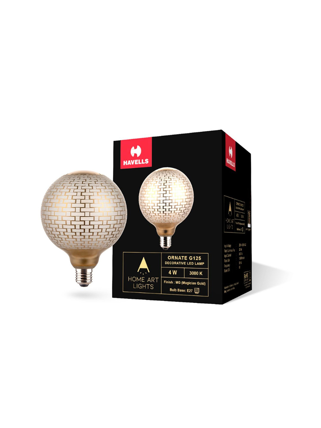 Havells Ornate G125 Mg 4w 3000k E27 Lamp