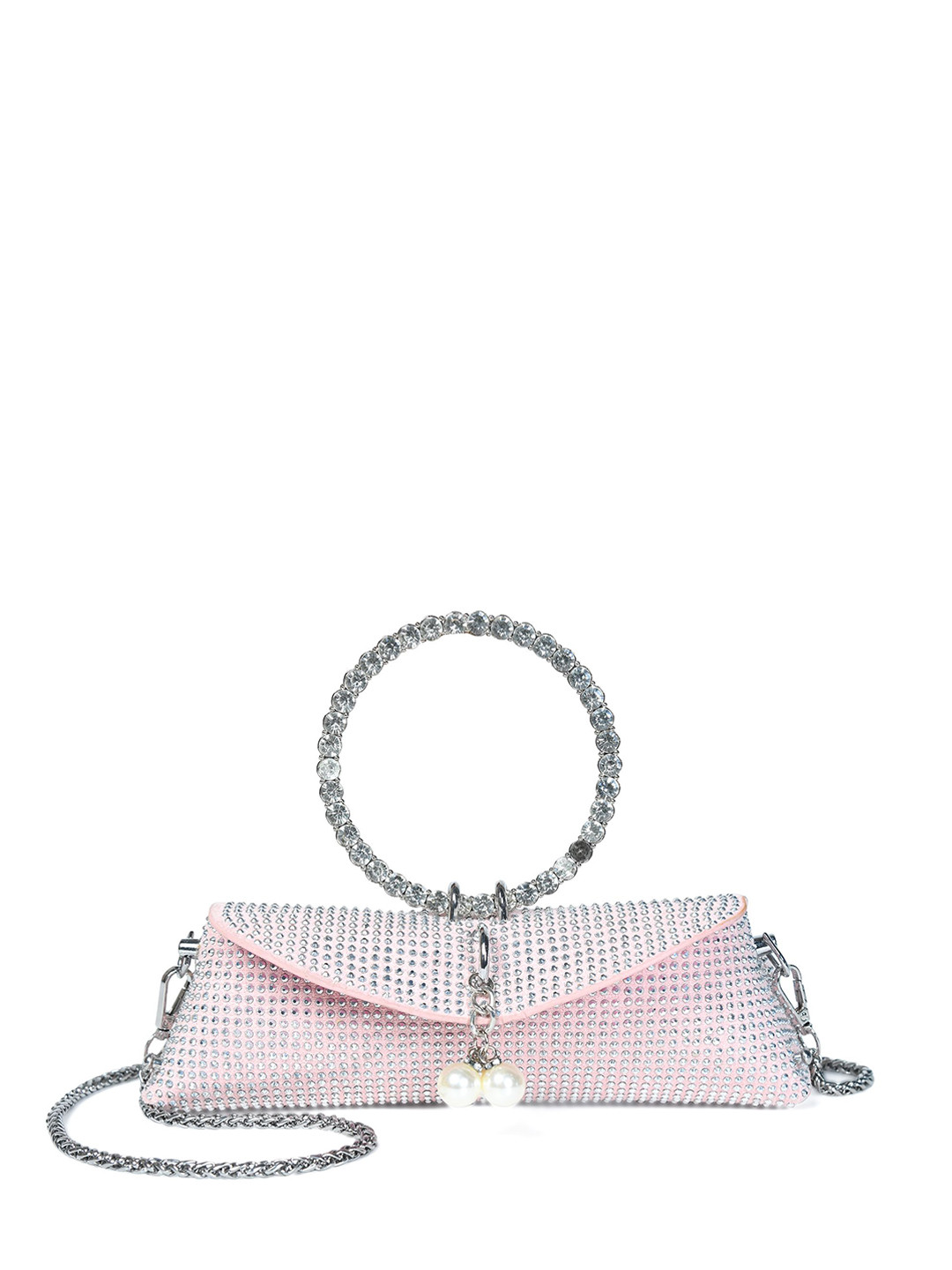 PELLE LUXUR Embellished Envelope Wrist Loop Clutch