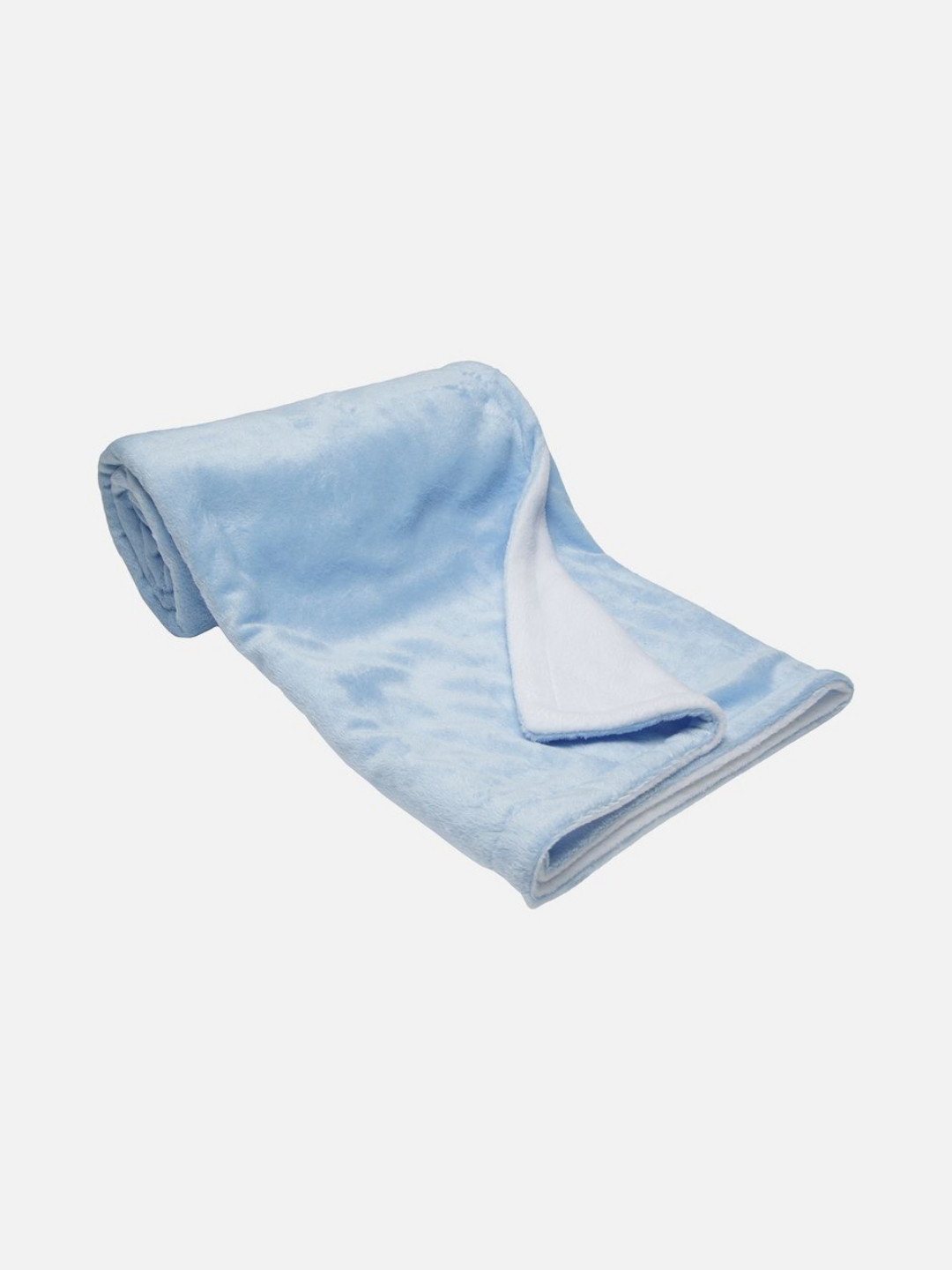 Juniors by Babyshop Blue & White Mink Fleece Single Bed Blanket