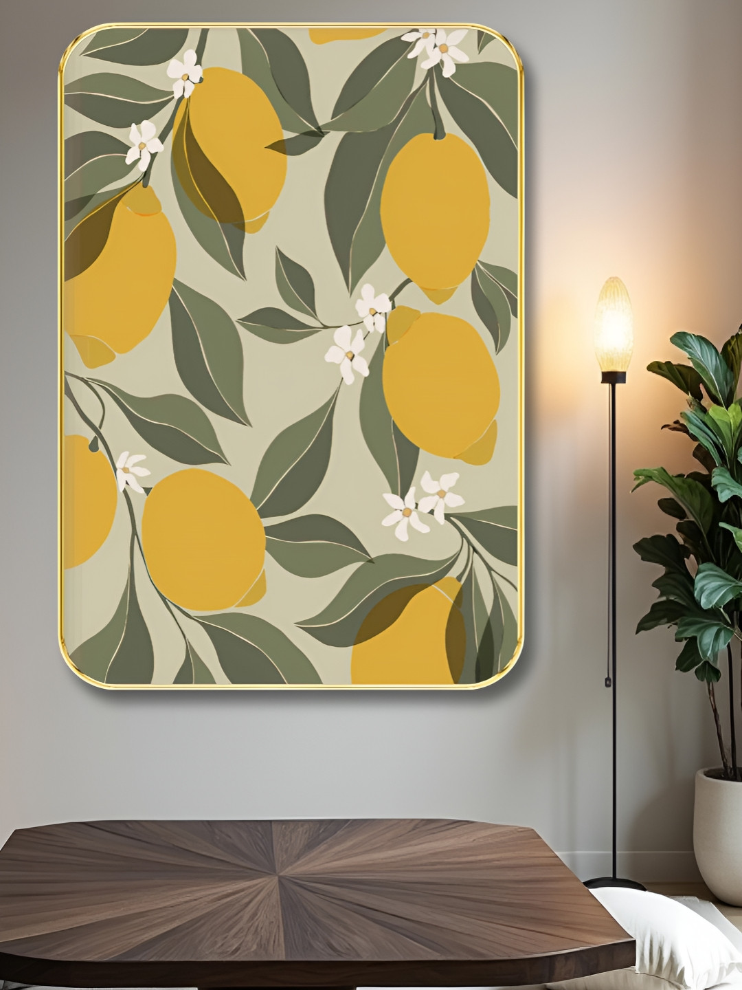 SAF Fruits Wood Wall Rectangle Paintings Wall Art - 24 x 18 In