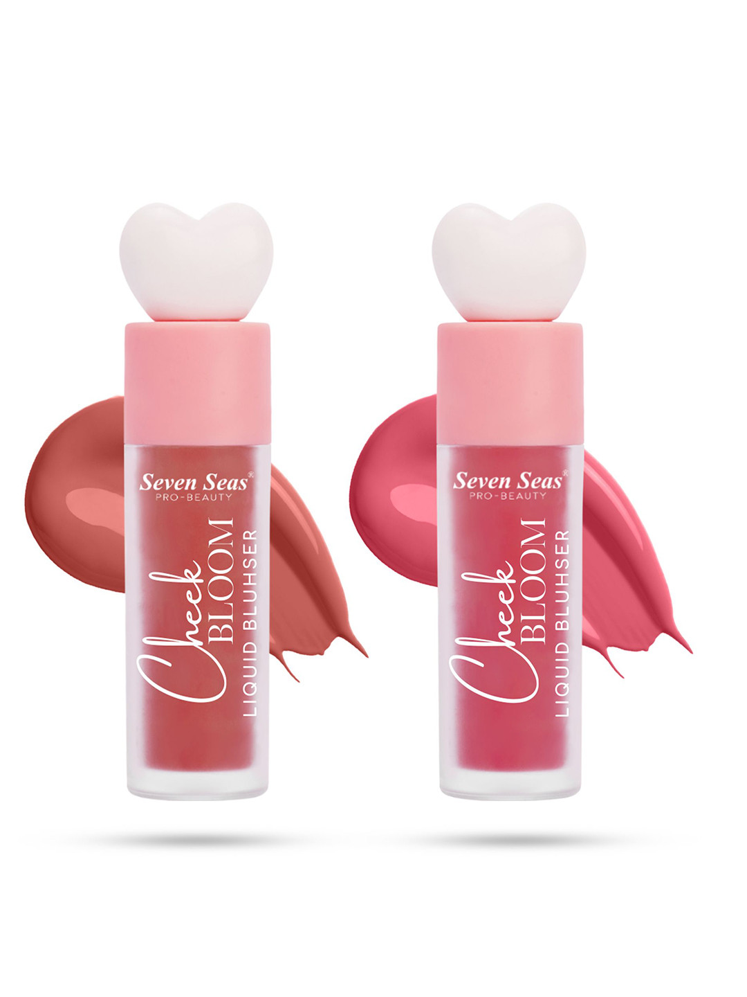 Seven Seas Set Of 2 Cheek Bloom Liquid Blusher And Lip Gloss- 5 g Each- 01 & 03