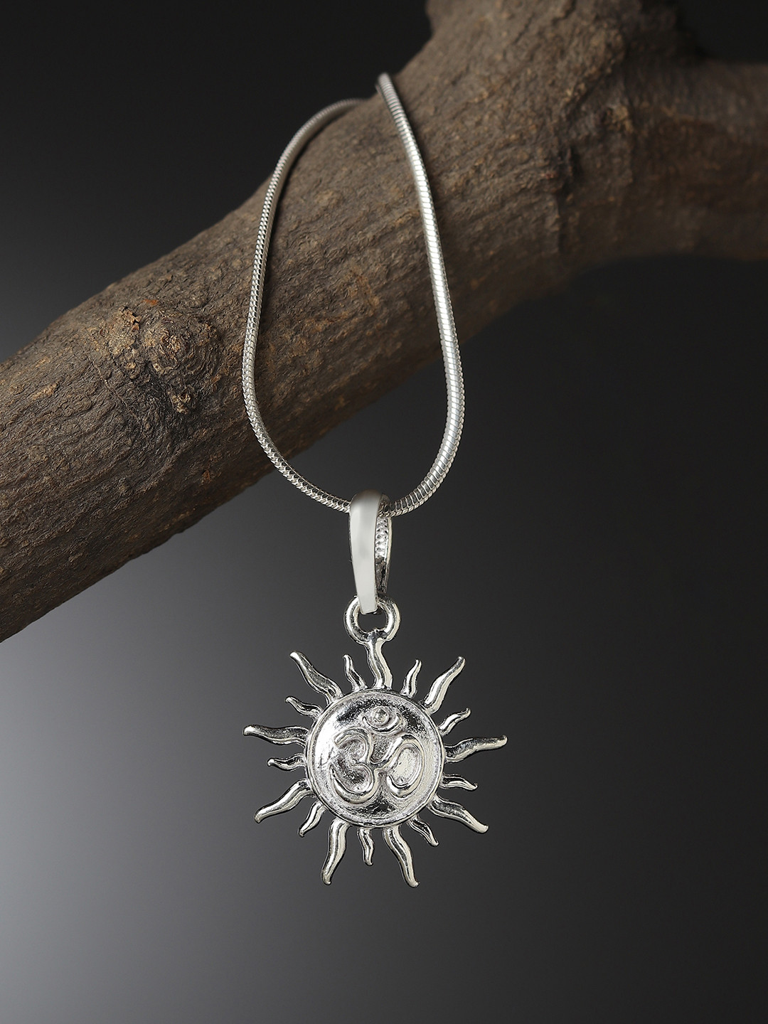 Metronaut 925 Sterling Silver Sun With OM Pendant