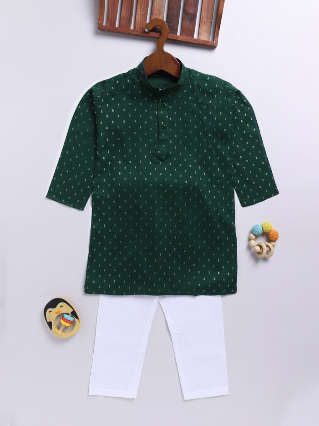 JBN Creation Boys Ethnic Motifs Printed Kurta With Trouser