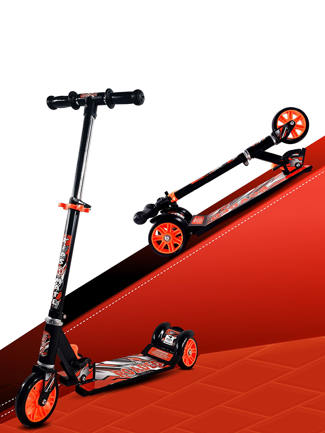 KIDSMATE Kids Roadeo Foldable 4 Adjustable Height Scooter