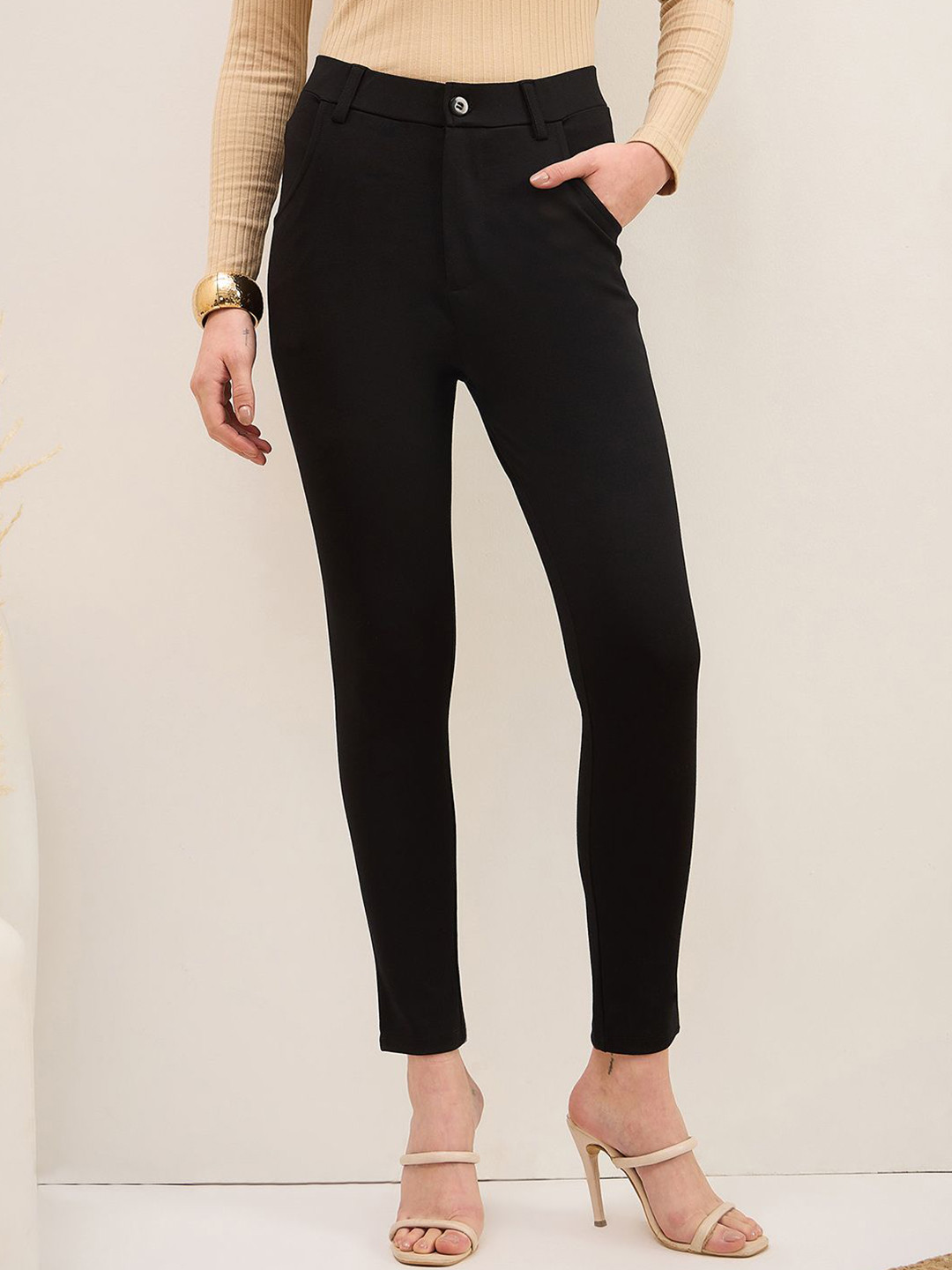 ZUMMER Women Skinny Fit Regular Trousers