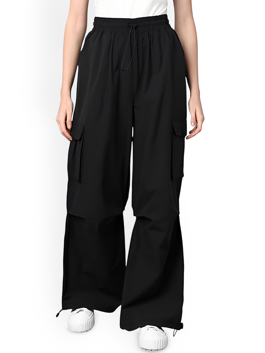 MULTIWA Women Relaxed High-Rise Relaxed Fit Parachute