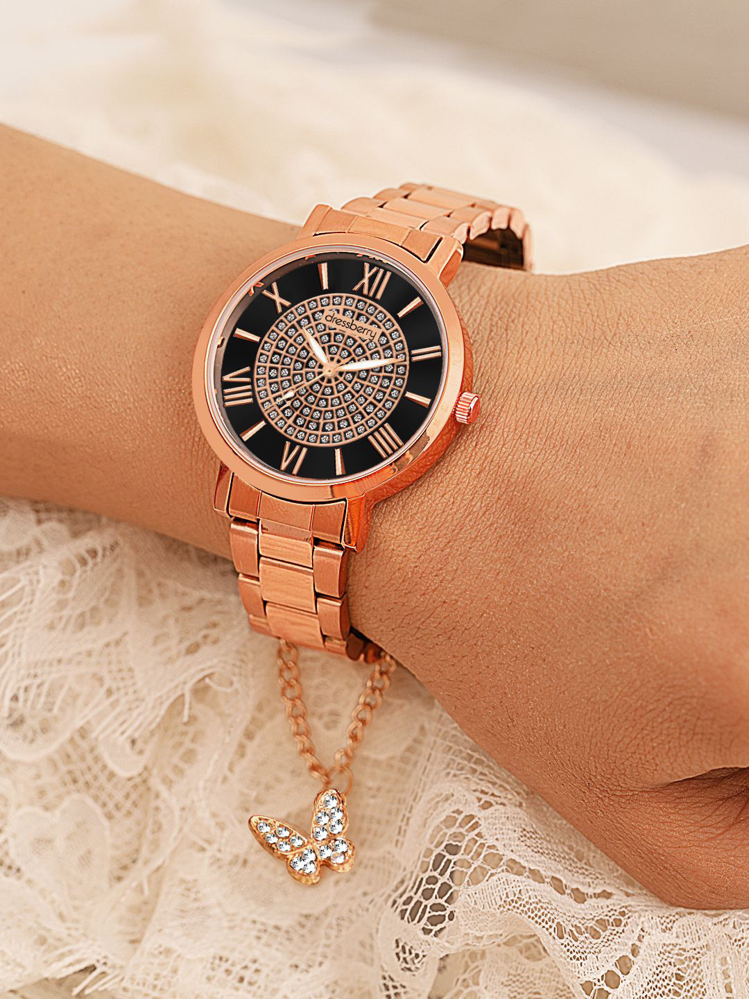 Dressberry Women Embellished Analogue Watches With Charm DBSet25 Set Set-54
