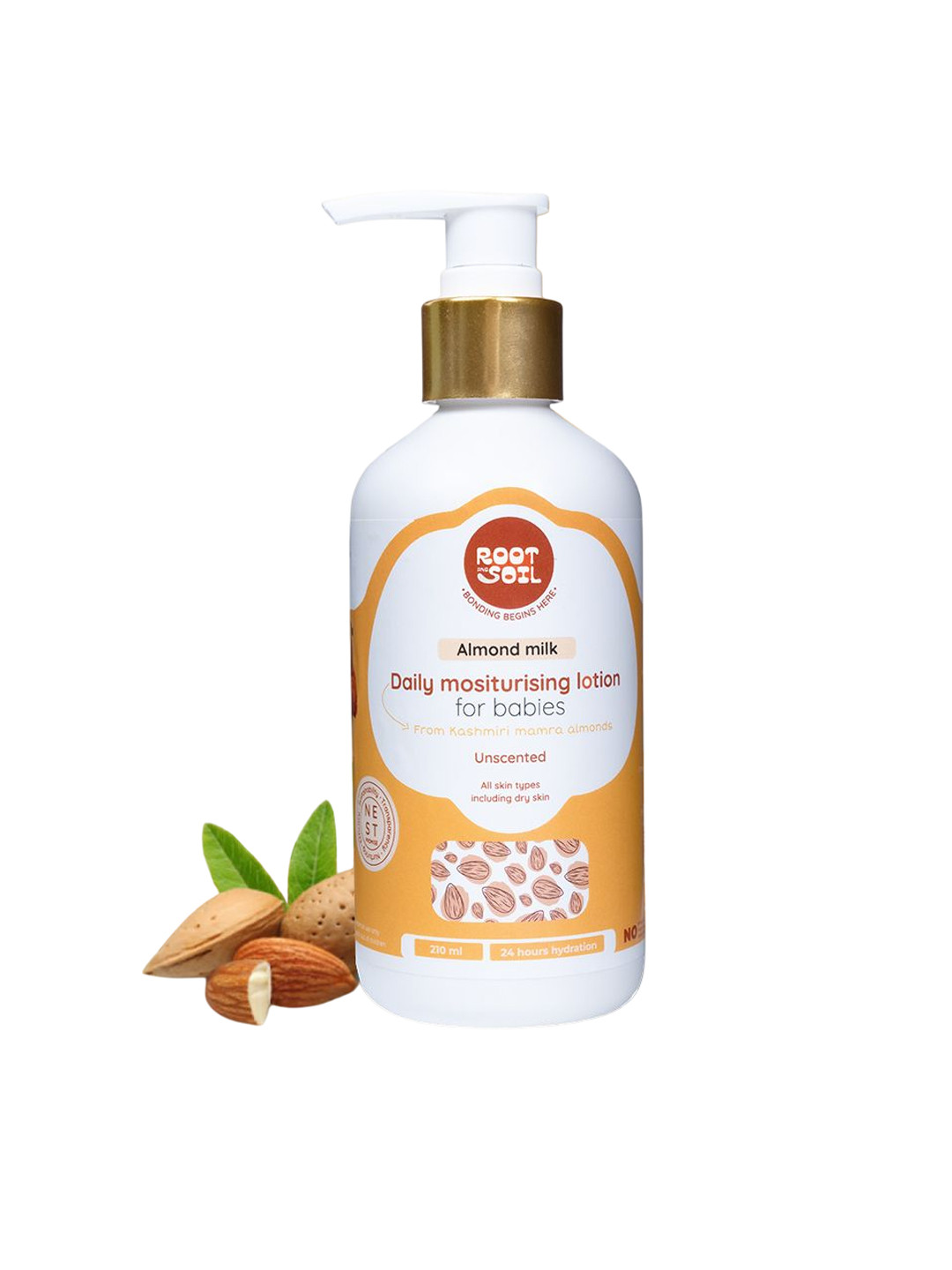 Root And Soil Almond Milk Daily Moisturizing Lotion For Babies - 210 ml