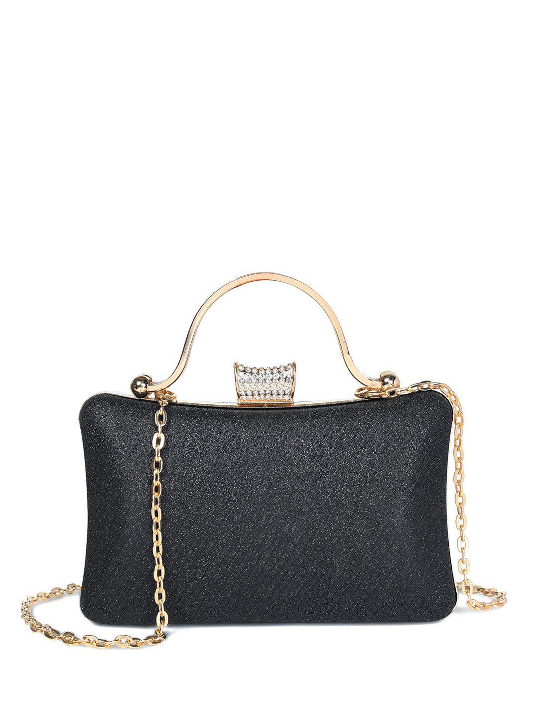 PELLE LUXUR Textured Box Party Clutch