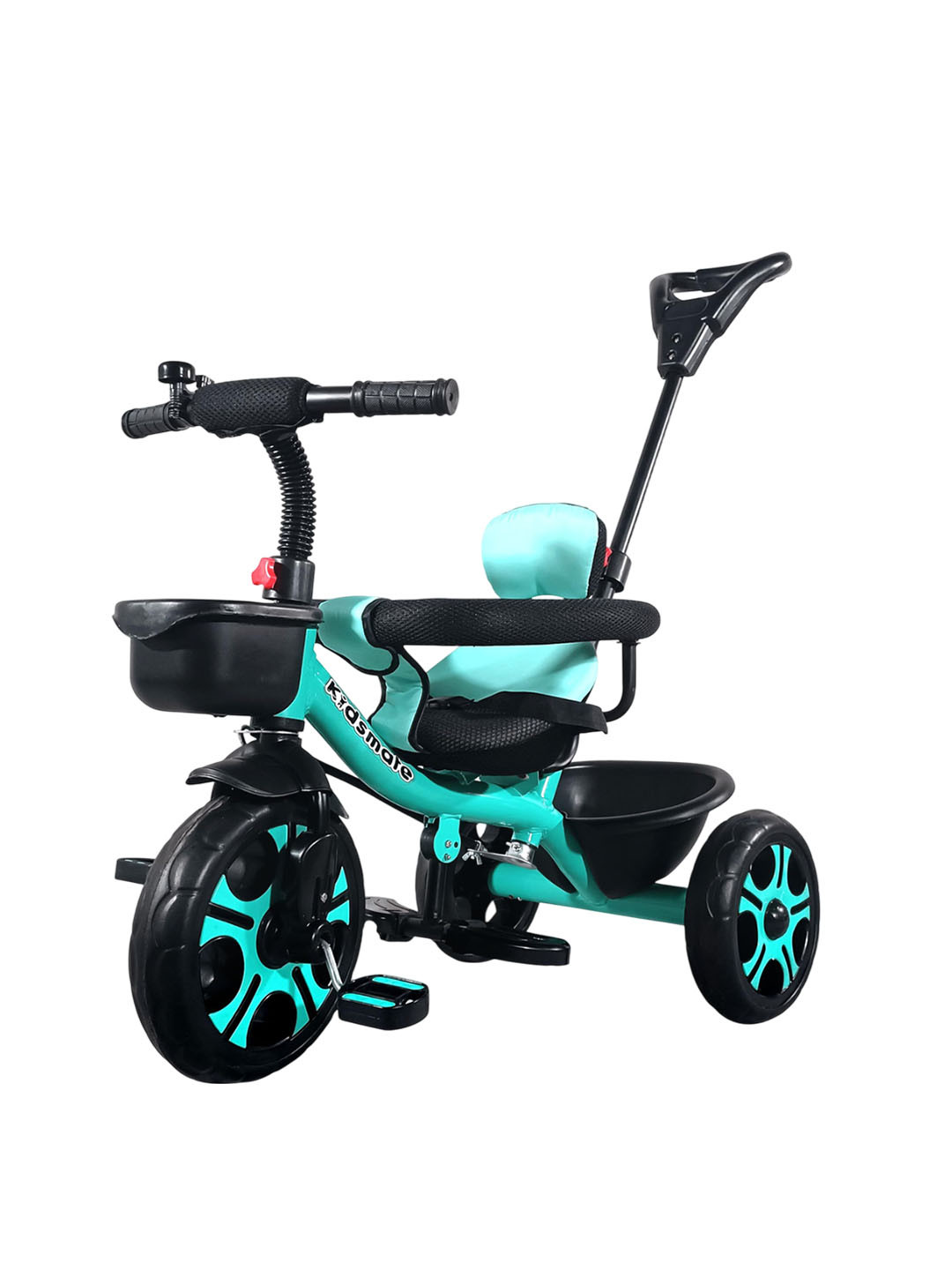 KIDSMATE Kids Tricycle With Safety Guard Rail, Parental Control & Seat Belt