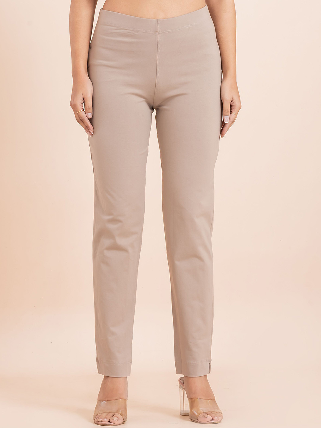 Ruby Women Smart High-Rise Skinny Fit Cigarette Trousers